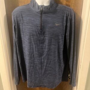 Nike 1/4 Zip Jacket Men's Size Large Dri-Fit Blue